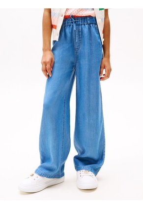 Pantalón Azul De Pierna Ancha Tommy Hilfiger