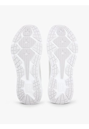 Tenis Blanco En Punto Jacquard Con Logo Tommy Hilfiger