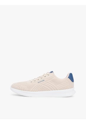 Tenis Beige De Punto Ligero Con Logo Tommy Hilfiger
