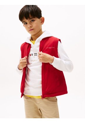 Chaleco Rojo Acolchado, Plegable Y Muy Ligero Tommy Hilfiger
