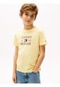Camiseta Amarilla De Cuello Redondo Con Logo Tommy Hilfiger de Tommy Hilfiger