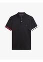 Polo Negro Slim Con Manga Corta Tommy Hilfiger de Tommy Hilfiger
