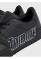 Tenis Cuero Con Logo A Contraste Hombre Negro Tommy Hilfiger de Tommy Hilfiger
