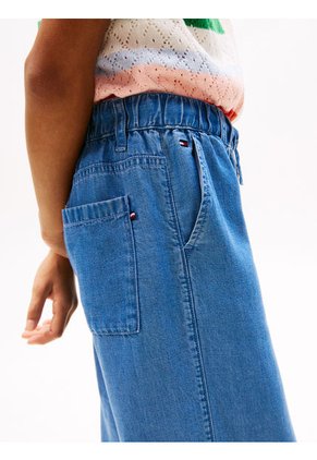 Pantalón Azul De Pierna Ancha Tommy Hilfiger