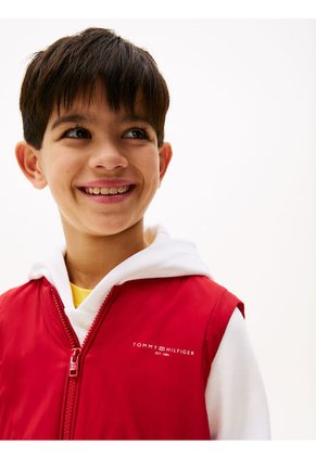 Chaleco Rojo Acolchado, Plegable Y Muy Ligero Tommy Hilfiger