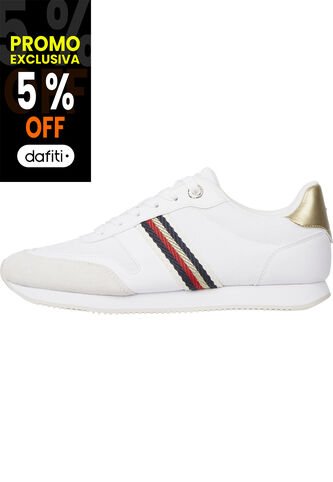 Tenis Blanco Essential De Tejido Trenzado Tommy Hilfiger Tommy Hilfiger