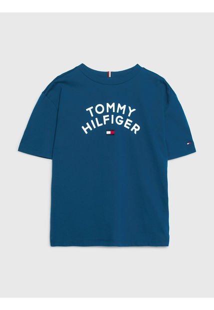 Camiseta Con Corte Clásico Y Logo Gráfico Niño Azul Tommy Hilfiger