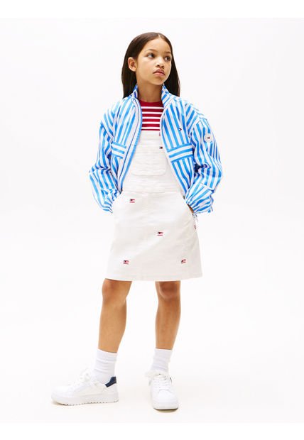 Cortavientos Azul Amplio A Rayas Tommy Hilfiger
