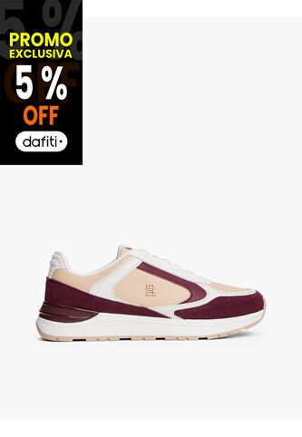 Tenis Beige Casual Fashion Runner En Cuero Tommy Hilfiger Tommy Hilfiger