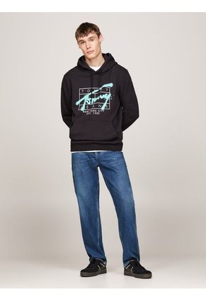 Buzo Negro Con Logo Distintivo Estilo Graffiti Tommy Jeans