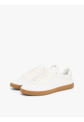 Tenis Blanco De Cuero Con Logo Metalizado Tommy Hilfiger