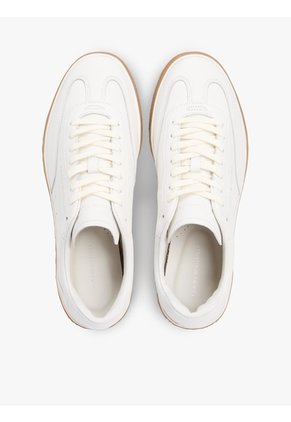 Tenis Blanco De Cuero Con Logo Metalizado Tommy Hilfiger