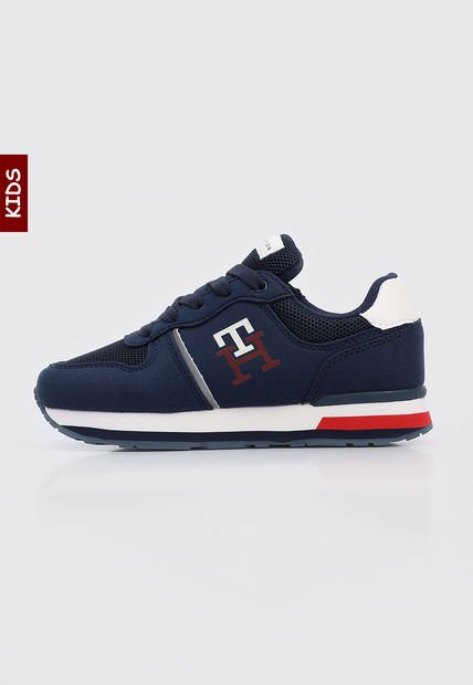 Tenis Lifestyle Azul-Blanco-Rojo Tommy Hilfiger Kids Low Cut Lace