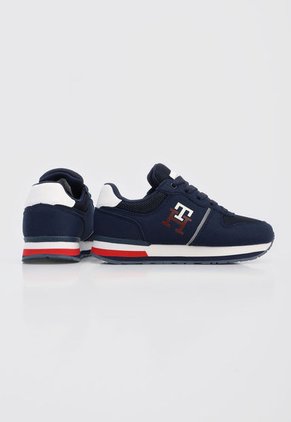 Tenis Lifestyle Azul-Blanco-Rojo Tommy Hilfiger Kids Low Cut Lace