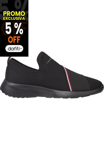 Tenis Negro Essential Sin Cordones Tommy Hilfiger Tommy Hilfiger