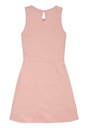 Vestido Rosa Sin Mangas En Mezcla De Lino Tommy Hilfiger