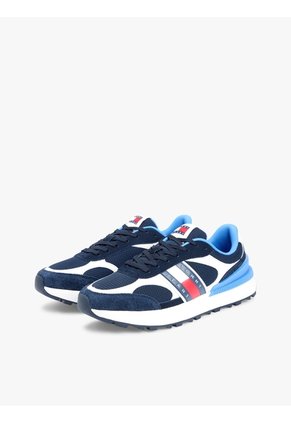 Tenis Azul Color Block Estilo Running Tommy Hilfiger