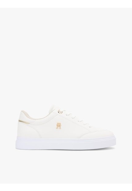 Tenis Blanco De Cuero Con Suela Cupsole Tommy Hilfiger