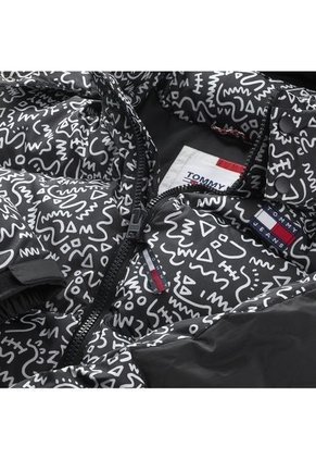 Chaqueta Alaska Acolchada Con Estampado Hombre Negro Tommy Jeans