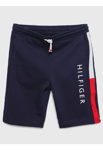 Pantalón Corto Con Rayas Distintivas Niño Azul Tommy Hilfiger