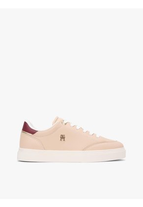 Tenis Beige De Cuero Con Suela Cupsole Tommy Hilfiger