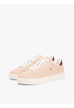 Tenis Beige De Cuero Con Suela Cupsole Tommy Hilfiger