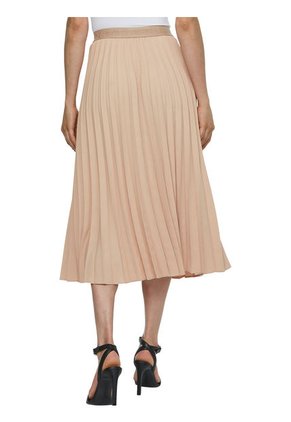 Falda Beige Midi Plisada Para Mujer Tommy Hilfiger