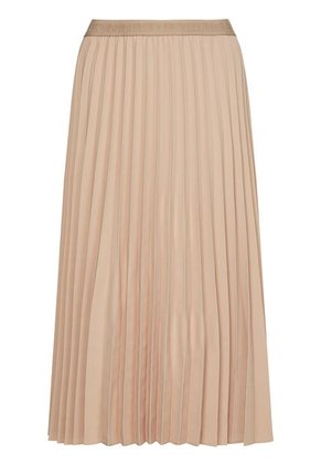 Falda Beige Midi Plisada Para Mujer Tommy Hilfiger