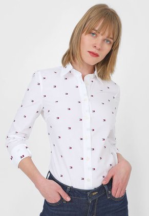 Camisa Blanco-Azul-Rojo Tommy Hilfiger