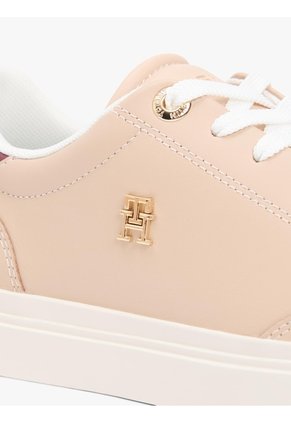 Tenis Beige De Cuero Con Suela Cupsole Tommy Hilfiger