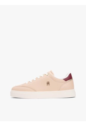 Tenis Beige De Cuero Con Suela Cupsole Tommy Hilfiger