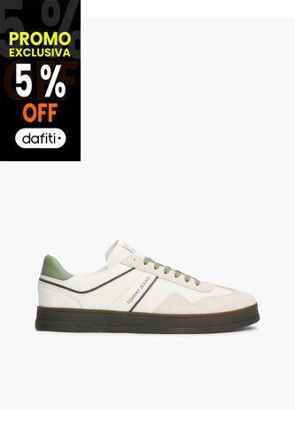 Tenis Blanco The Greenwich De Texturas Mixtas Tommy Hilfiger Tommy Hilfiger