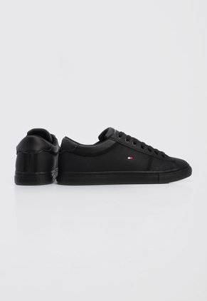 Tenis Lifestyle Negro Tommy Hilfiger Iconic Leather Vulc Punched