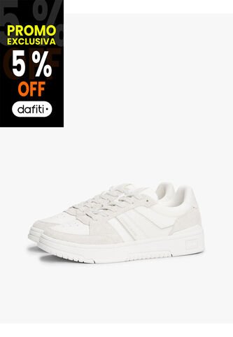 Tenis Gris De Mezcla De Ante Y Suela Cupsole Tommy Hilfiger Tommy Hilfiger