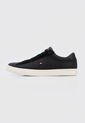 Tenis Lifestyle Negro-Marfil Tommy Hilfiger Basic Leather de Tommy Hilfiger