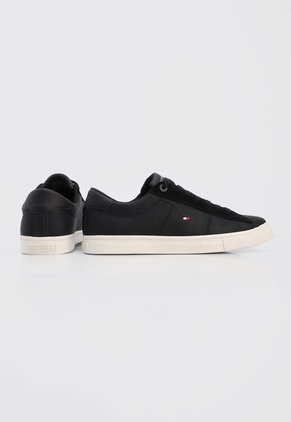 Tenis Lifestyle Negro-Marfil Tommy Hilfiger Basic Leather