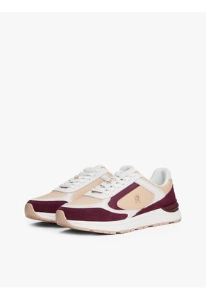 Tenis Beige Casual Fashion Runner En Cuero Tommy Hilfiger