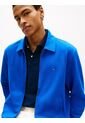 Chaqueta Azul De Felpa Con Logo Bordado Tommy Hilfiger de Tommy Hilfiger
