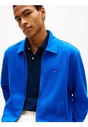 Chaqueta Azul De Felpa Con Logo Bordado Tommy Hilfiger