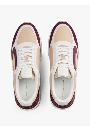 Tenis Beige Casual Fashion Runner En Cuero Tommy Hilfiger