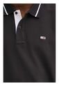Polo Negro De Corte Regular Con Logo Tommy Jeans de Tommy Hilfiger