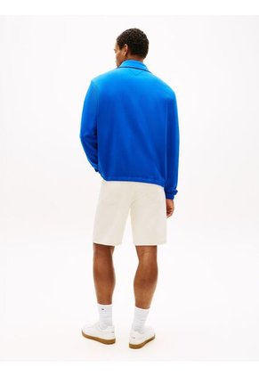 Chaqueta Azul De Felpa Con Logo Bordado Tommy Hilfiger