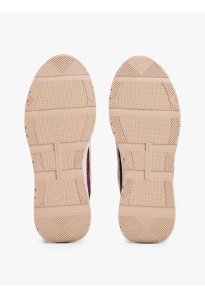 Tenis Beige Casual Fashion Runner En Cuero Tommy Hilfiger