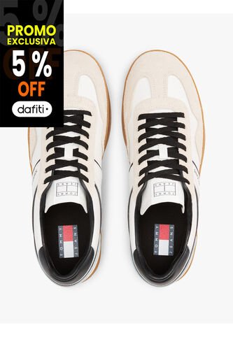 Tenis Blanco The Greenwich De Texturas Mixtas Tommy Hilfiger Tommy Hilfiger