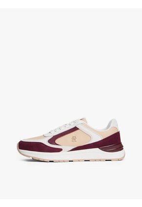 Tenis Beige Casual Fashion Runner En Cuero Tommy Hilfiger