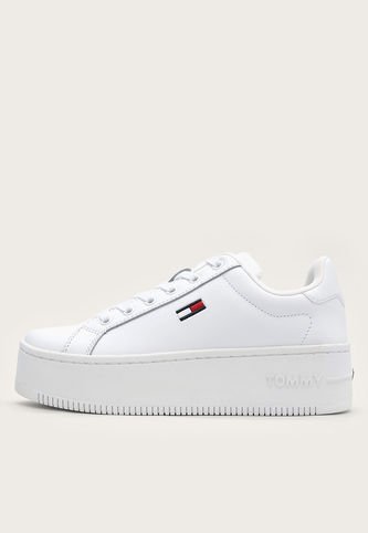 Tenis Lifestyle Blanco Tommy Hilfiger Jeans  Essential Flatform Tommy Hilfiger