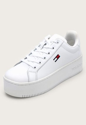 Tenis Lifestyle Blanco Tommy Hilfiger Jeans  Essential Flatform