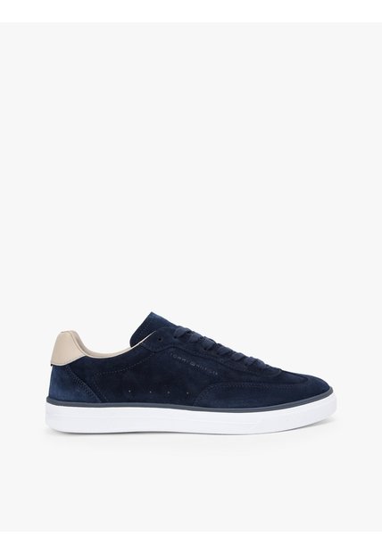 Tenis Azul Marino De Ante Con Logo En Relieve Tommy Hilfiger