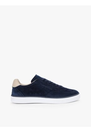 Tenis Azul Marino De Ante Con Logo En Relieve Tommy Hilfiger