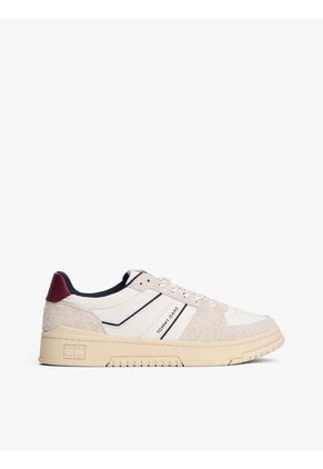 Tenis Negro De Ante Con Mezcla De Texturas Tommy Hilfiger